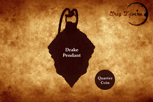 Dark-Fey Drake Scale Pendant